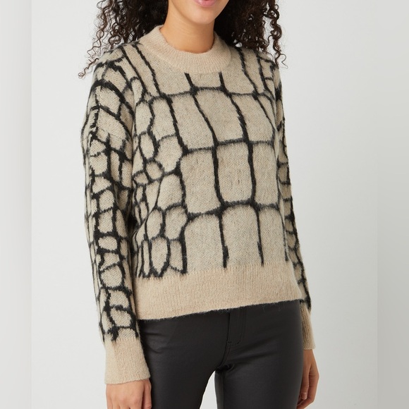 Object Sweater with all-over pattern model 'Melanie' in beige - Picture 2 of 7